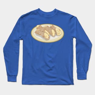 Cannoli cartoon illustration Long Sleeve T-Shirt